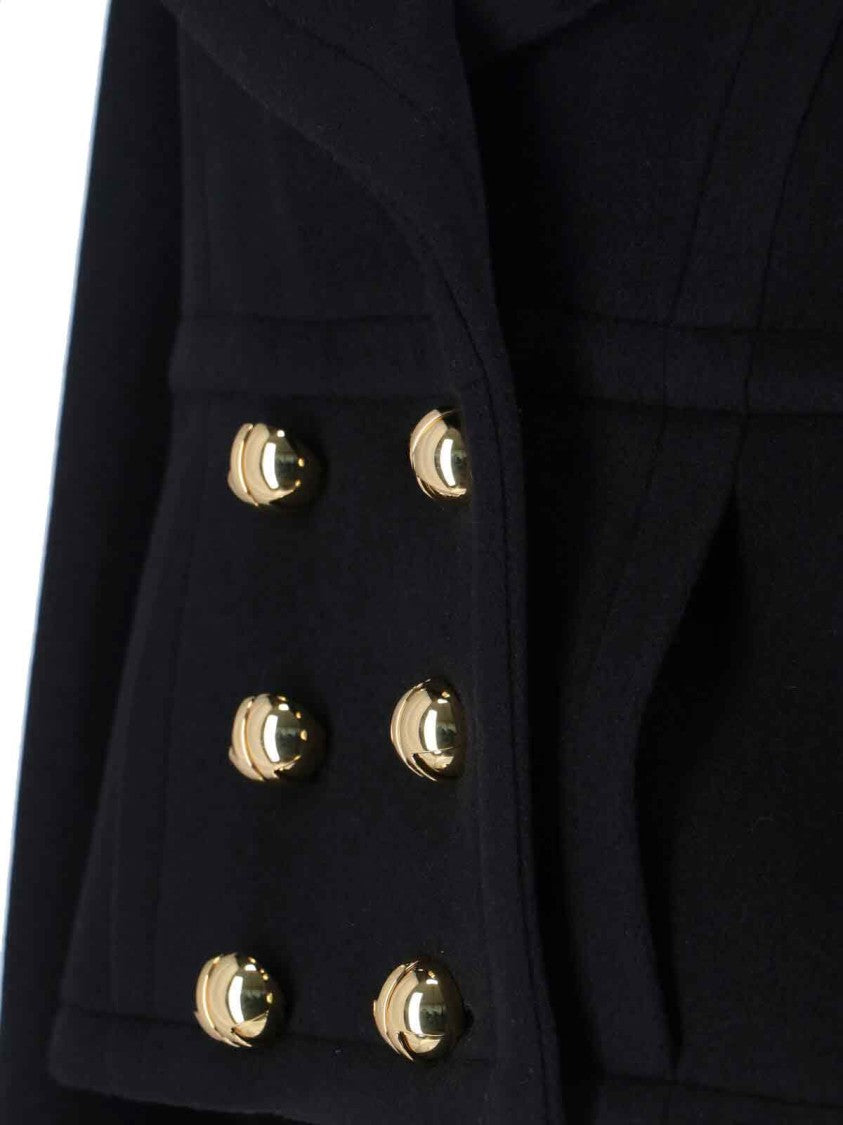 Patou Tailored Black Jacket With Classic Collar And Clean Lines