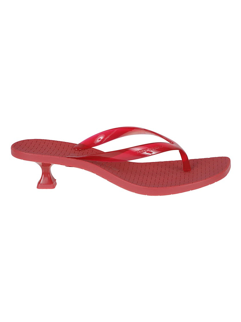 Tory Burch Clear Rubber Logo Waterfront Sandals
