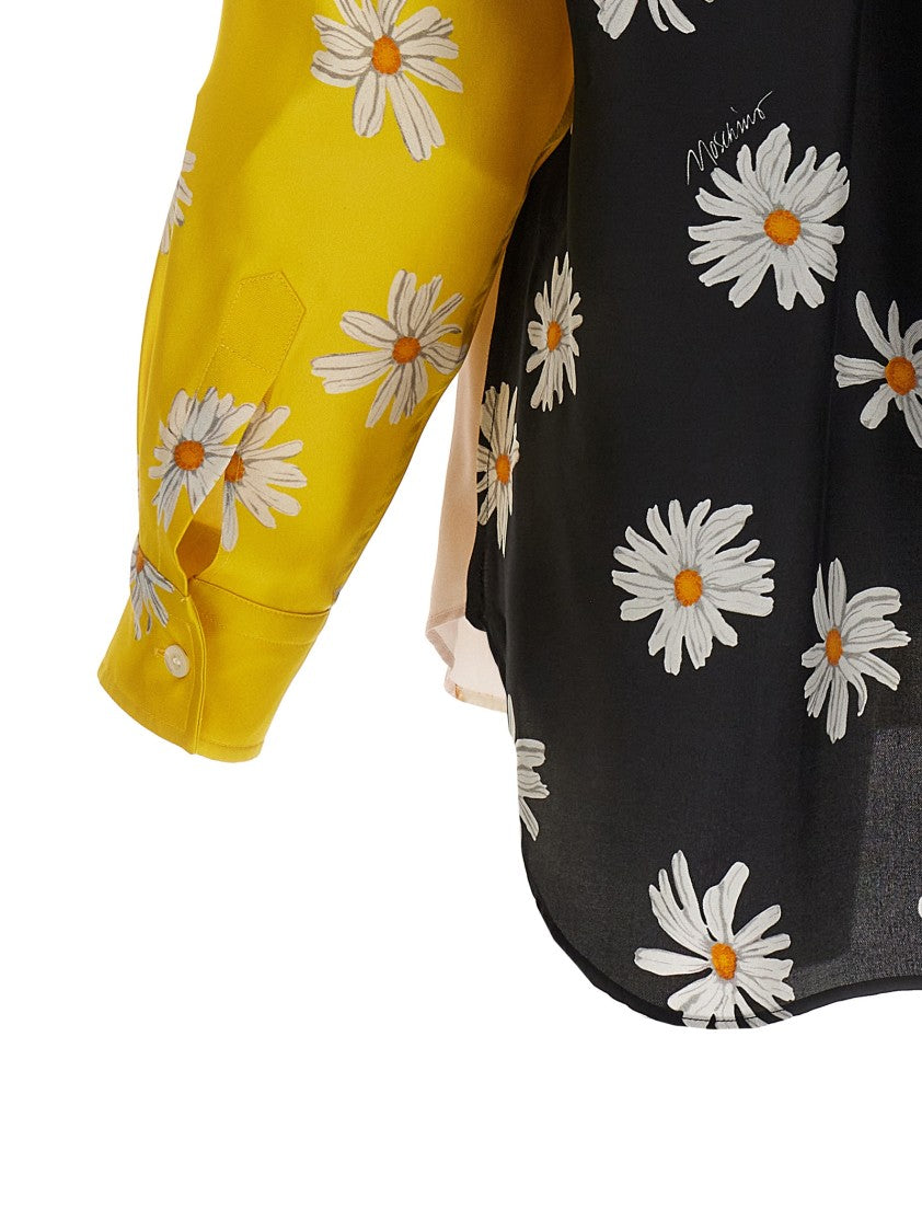 Moschino Patchwork Print Silk Shirt