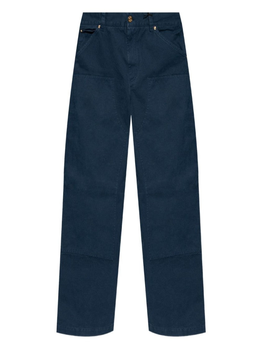 Versace Silk And Nylon Tailored Straight Trousers
