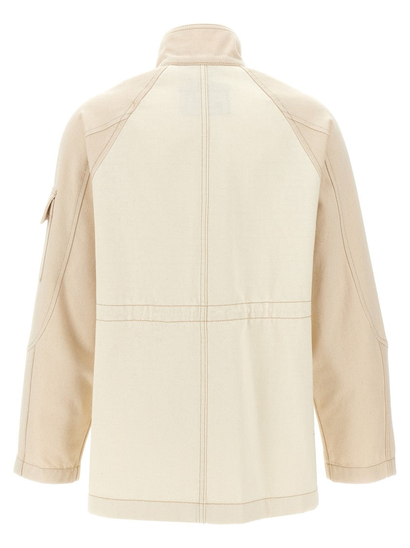 Fendi Two-Tone Cotton Denim Parka