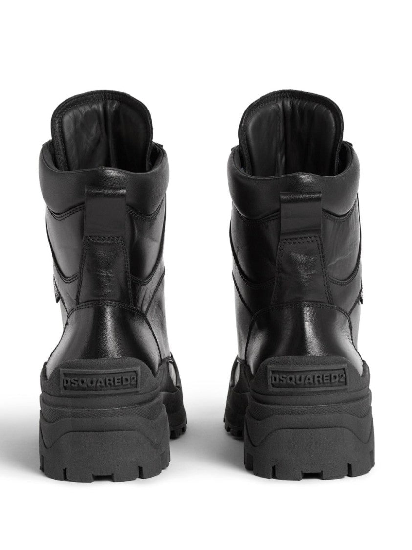 Dsquared2 Panelled-Design Leather Boots
