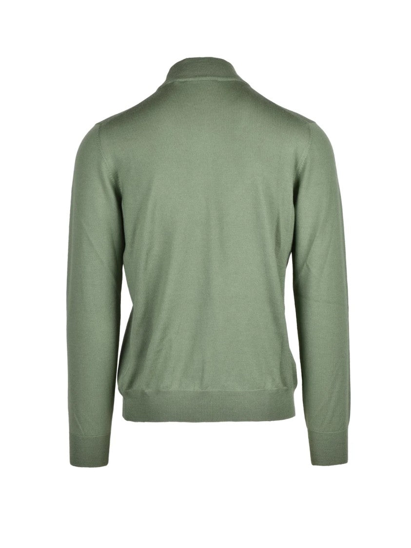 Gran Sasso Lightweight Turtleneck Sweater In Apple Green