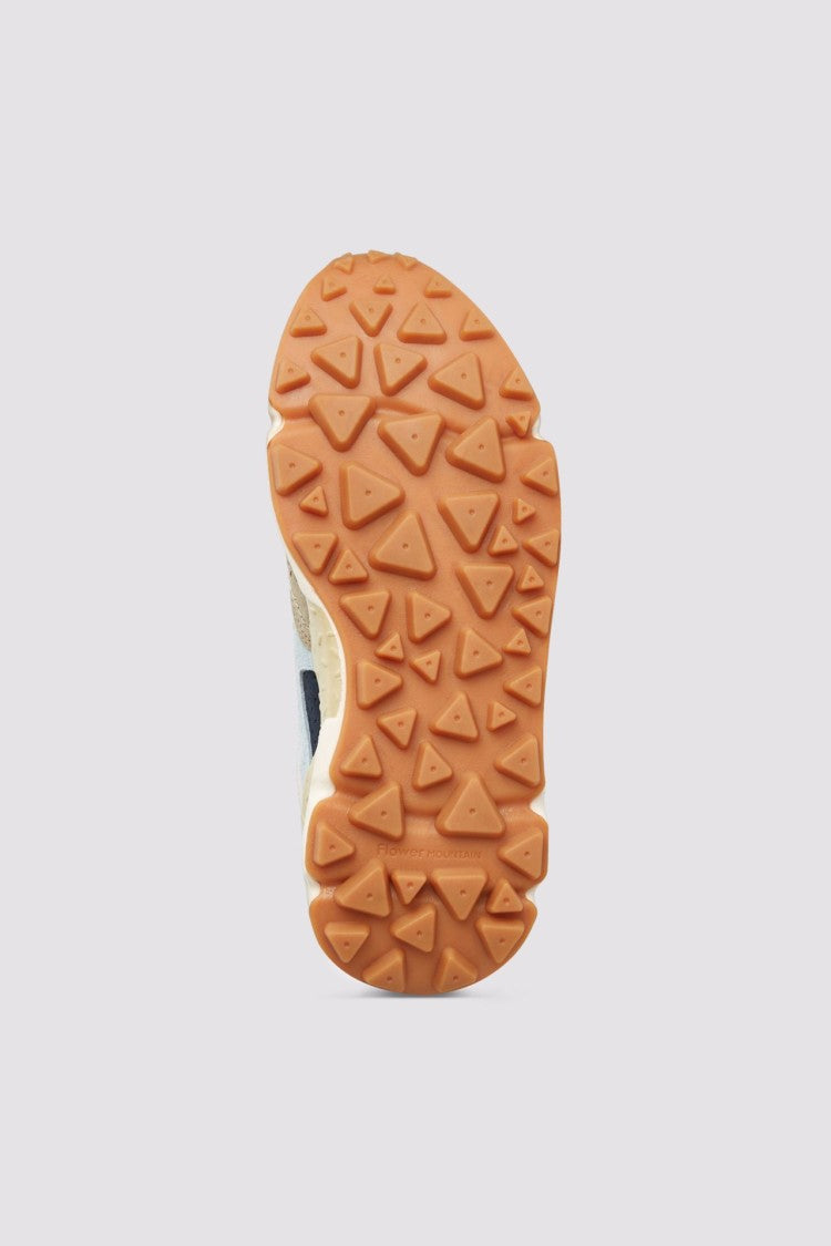 Flower Mountain Layered Sneakers With Textured Sole And Perforated Upper