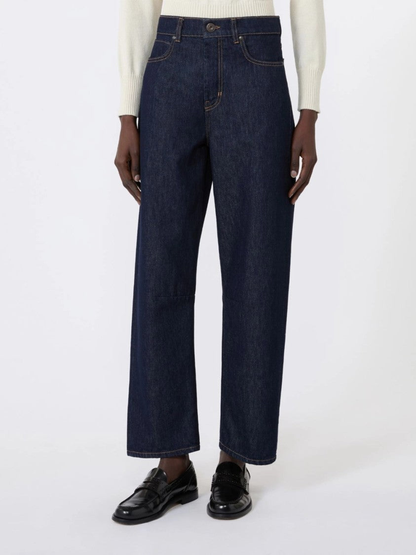 Weekend Wide-Leg Cropped Jeans With High Waist And Classic Five-Pocket Styling
