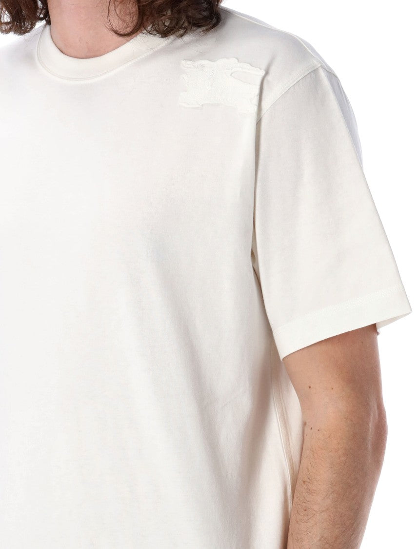Burberry Cotton T-Shirt With Equestrian Knight Appliqué