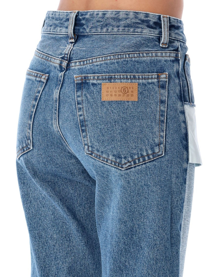 Mm6 By Maison Margiela Reversed Front Jeans