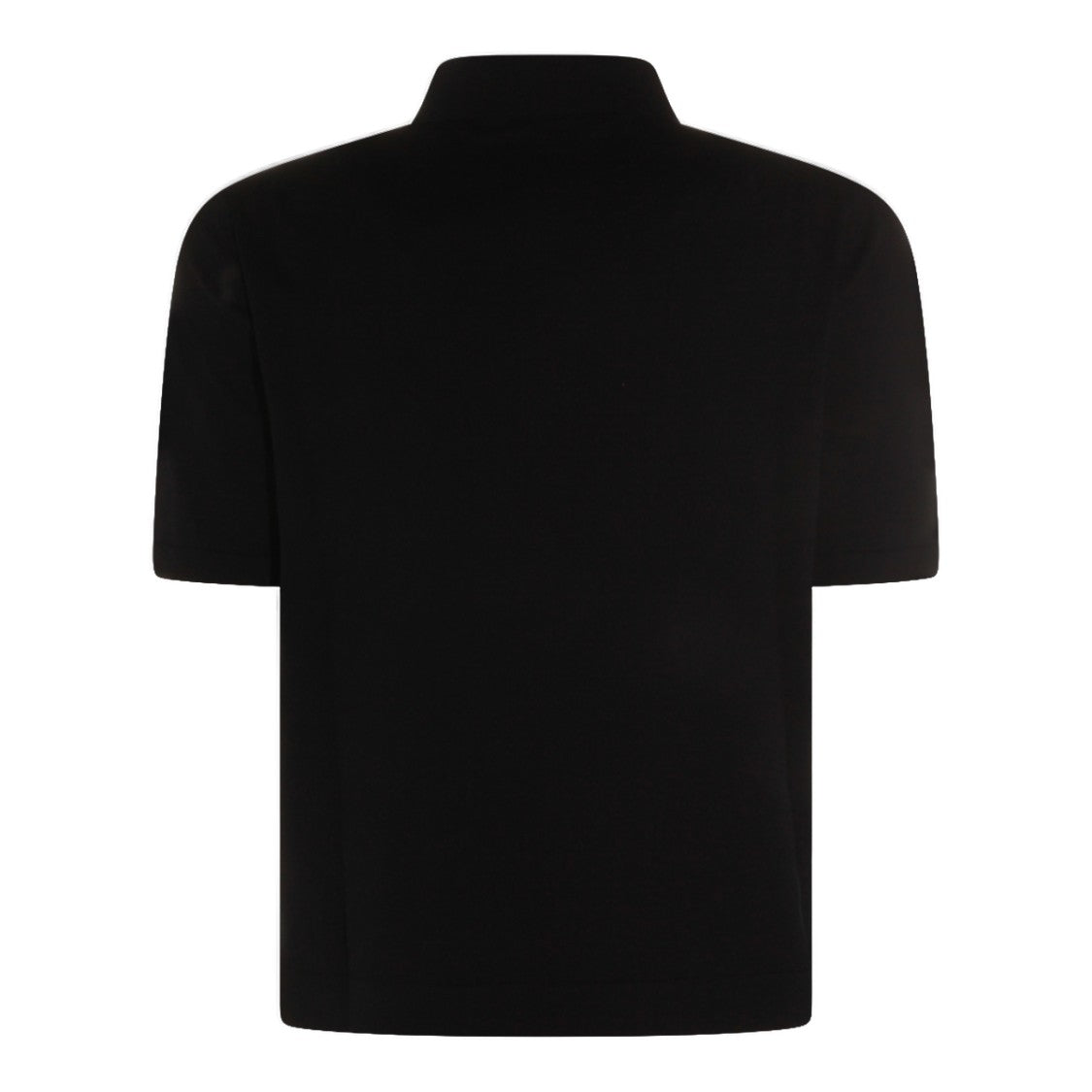 Piacenza Cashmere Sleek Minimalist Polo Shirt With Vertical Textured Stripes