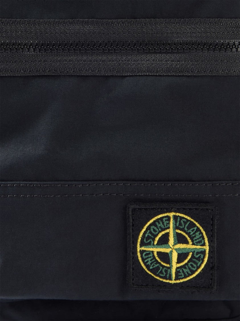 Stone Island Black Bag With Smooth Texture