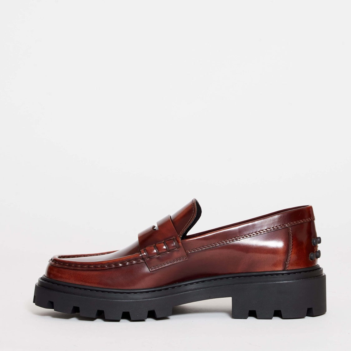 Tod's Brushed Leather Brown Loafer