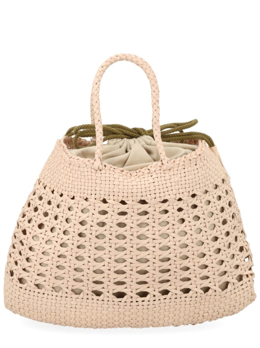 Dragon Diffusion Neutrals Santa Cano Open Lattice Bucket Bag