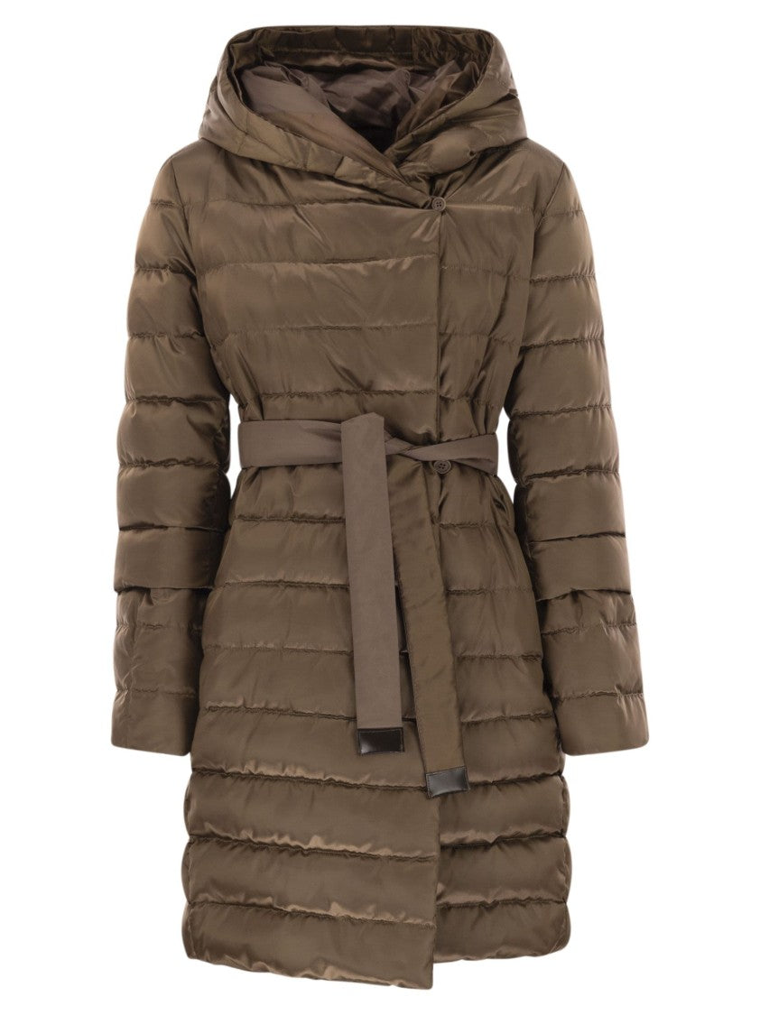 Max Mara Novef - Reversible Down Jacket In Water-Repellent Satin