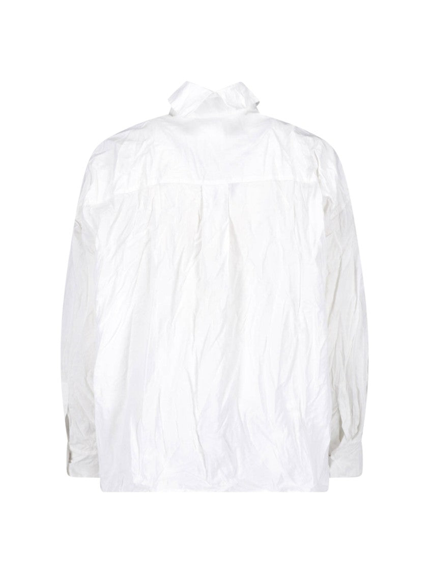Daniela Gregis White Crinkled Cotton Shirt