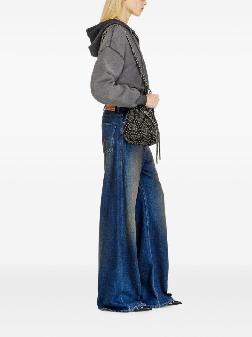 Diesel High-Waisted Wide-Leg Jeans With Vintage-Inspired Wash