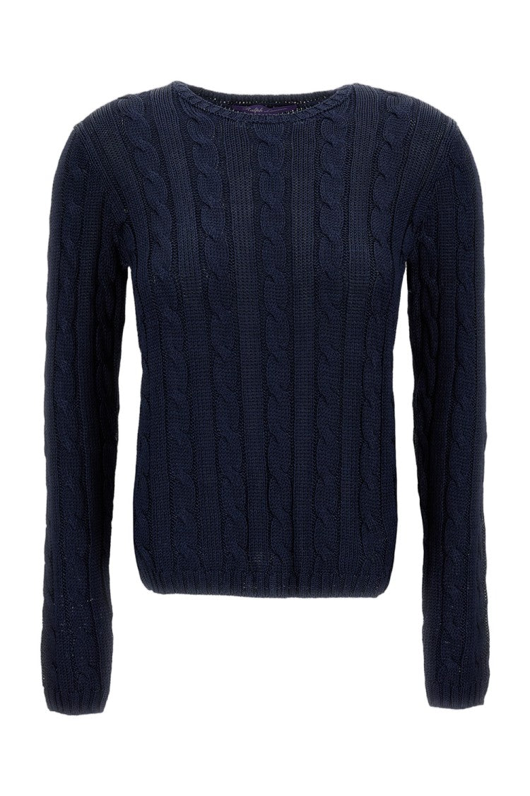 Ralph Lauren Collection Cable Knit Crewneck Pullover Sweater