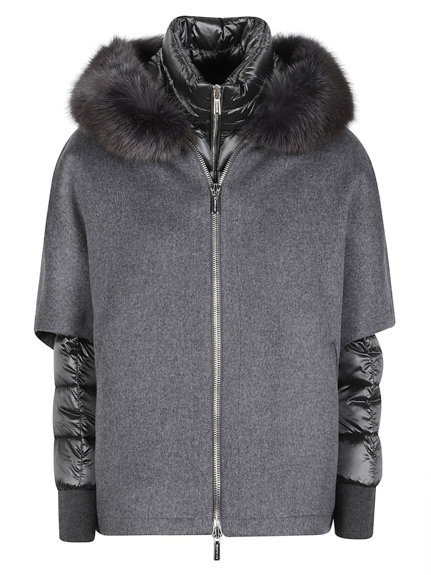 Moorer Pegaso-Cwr Wool-Cashmere Fur-Trimmed Parka