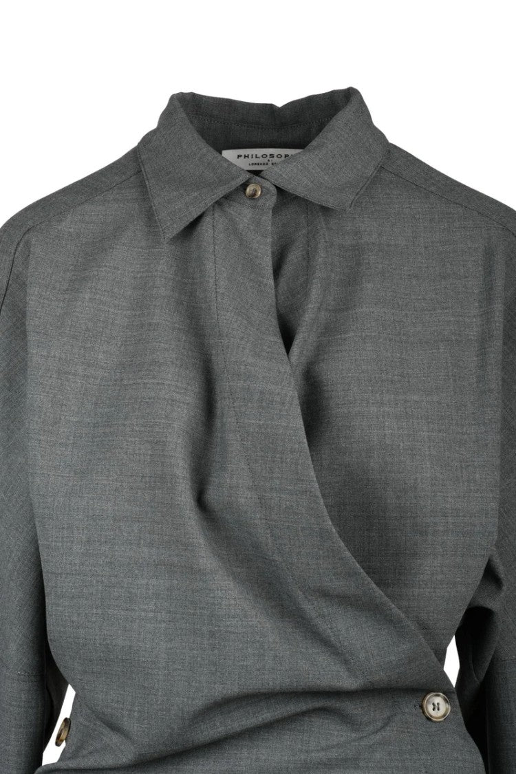 Philosophy Di Lorenzo Serafini Asymmetric Dress - Grey