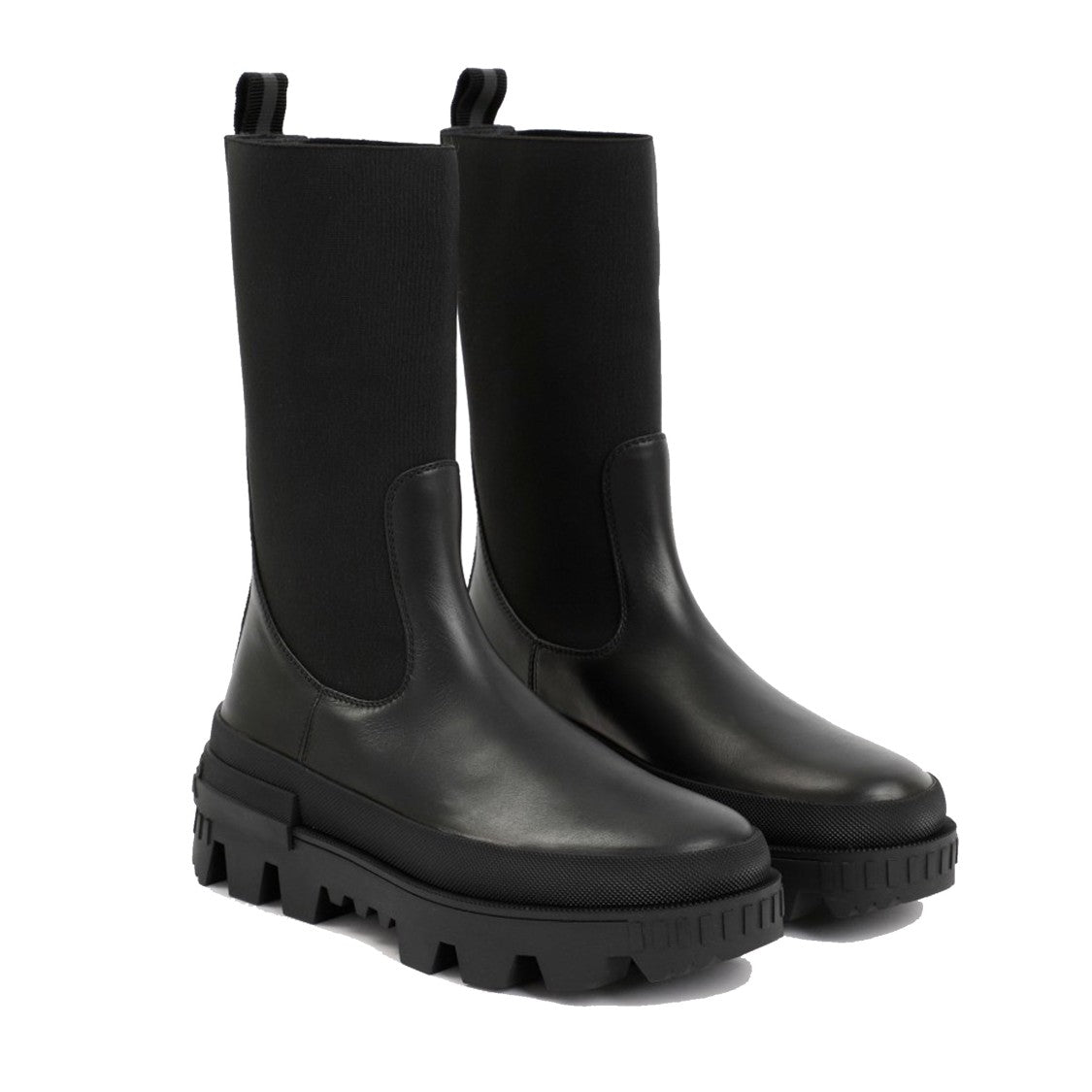 Moncler Leather Logo Boots