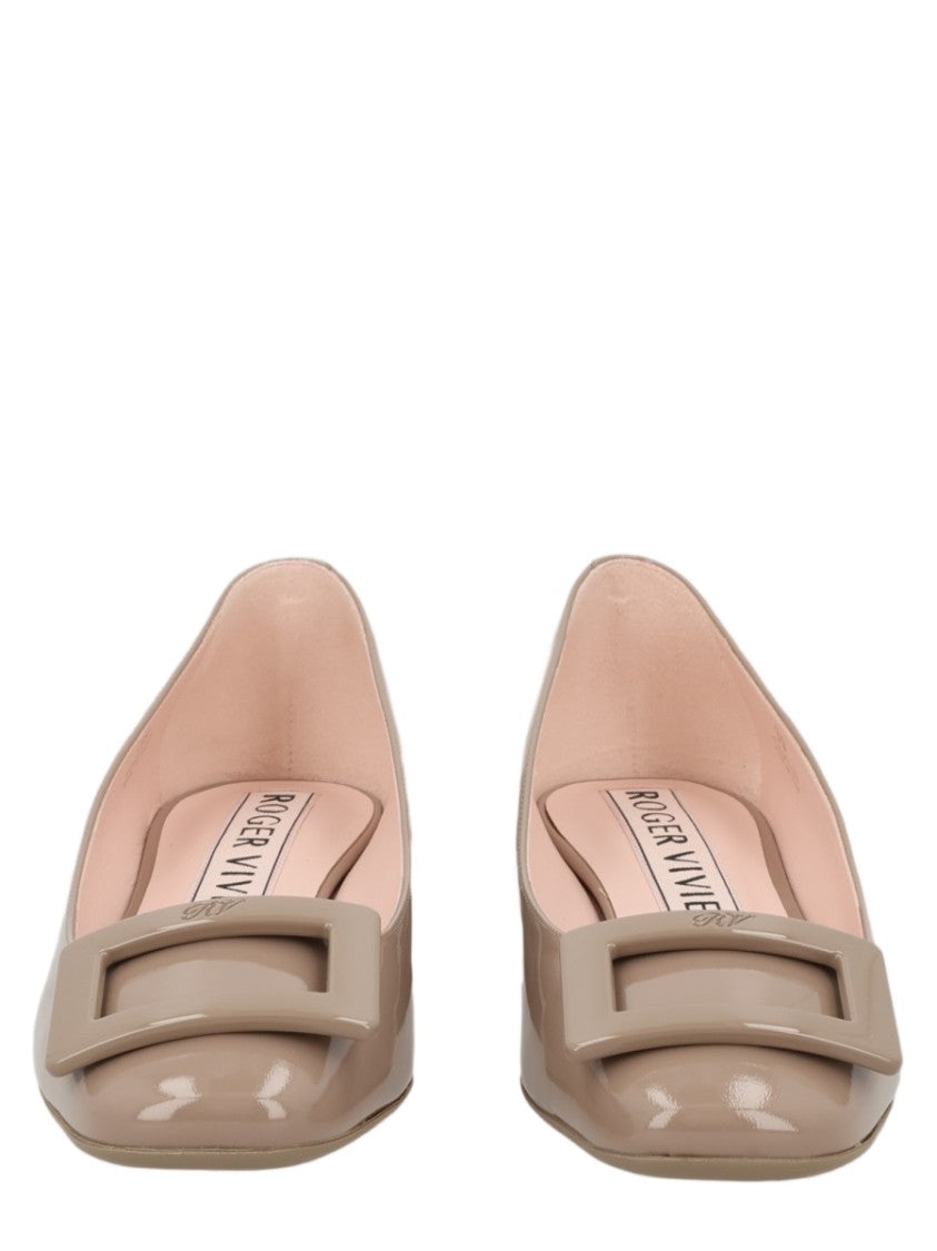 Roger Vivier U Look Glossy Patent Calfskin Ballerina Flats
