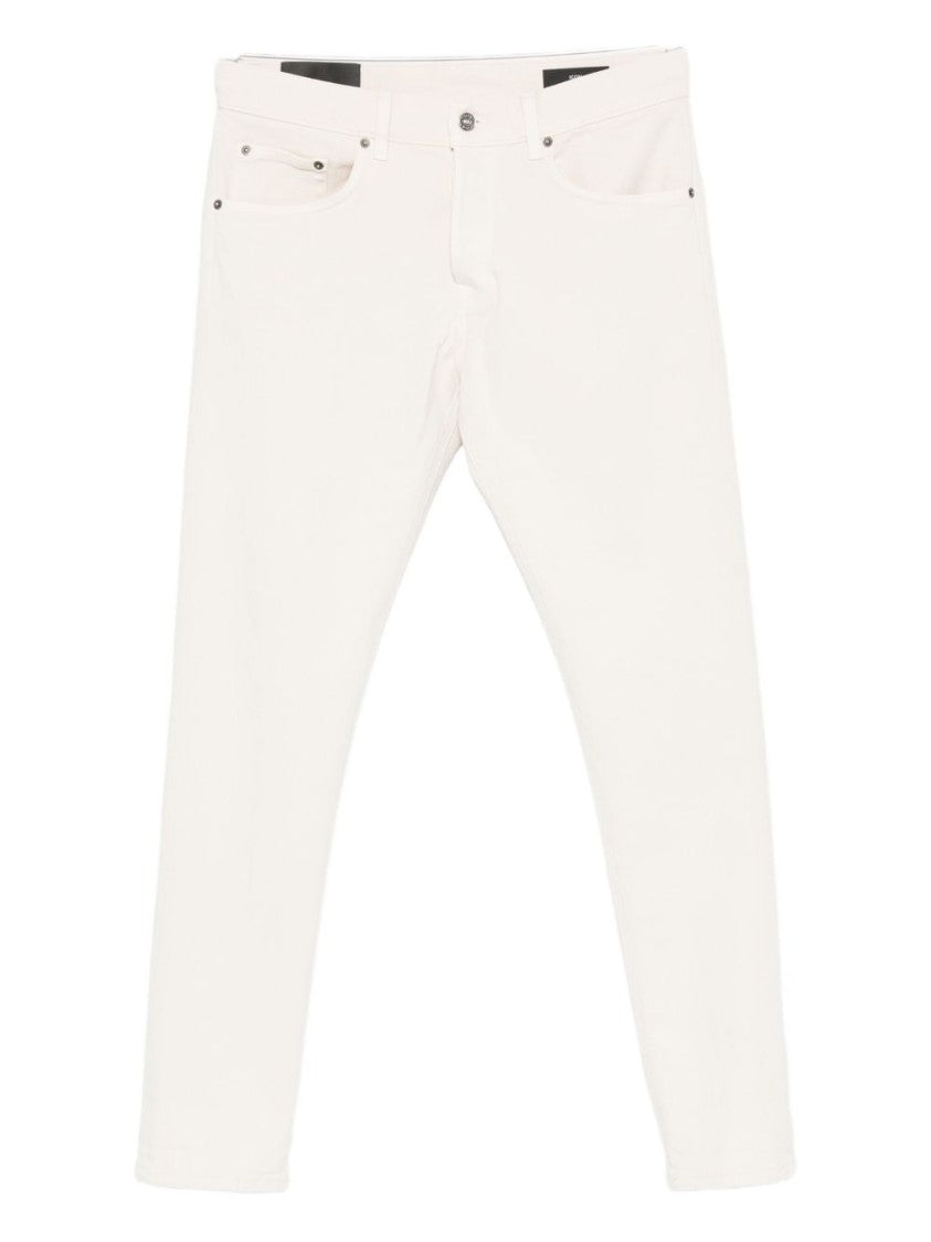 Dondup Classic Straight-Leg Beige Jeans With