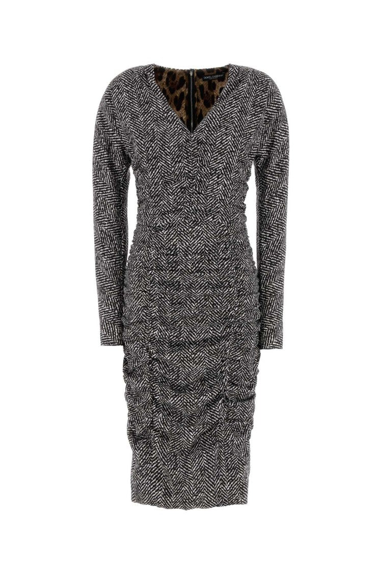 Dolce & Gabbana Printed Cady Dress