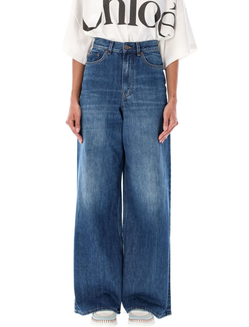 Chloé Wide-Leg High Waist Denim