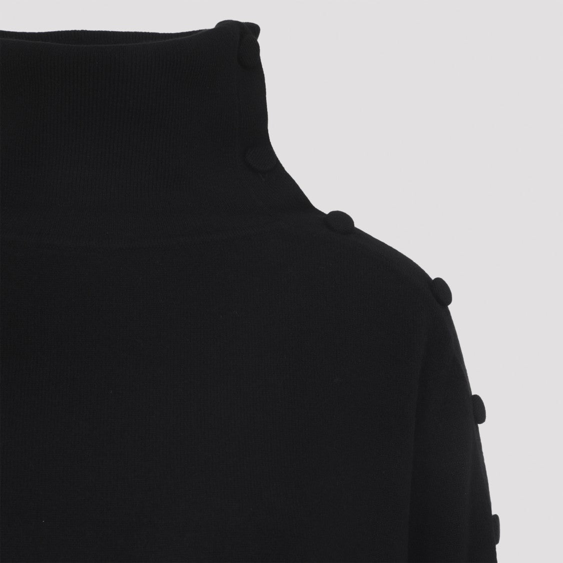 Dries Van Noten High-Neck Cashmere Sweater With Button Detail