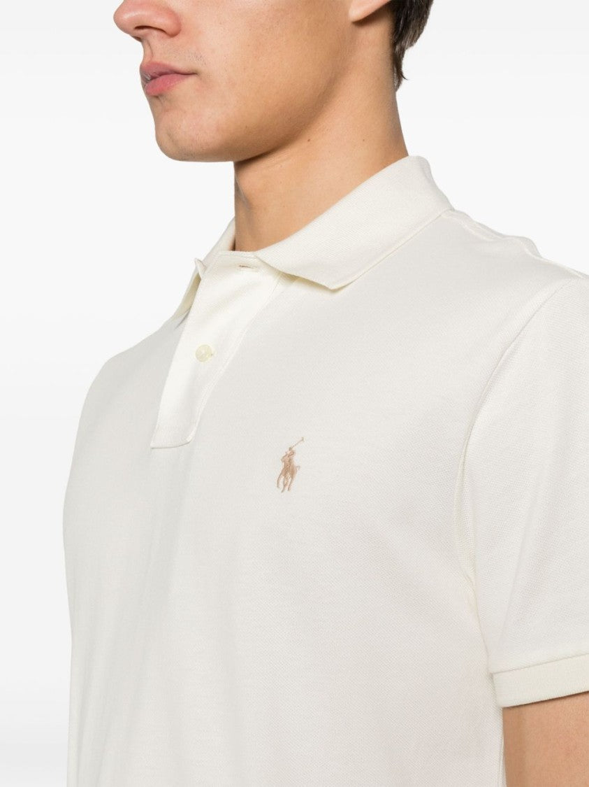 Polo Ralph Lauren Beige Classic Fit Polo Shirt With Traditional Collar