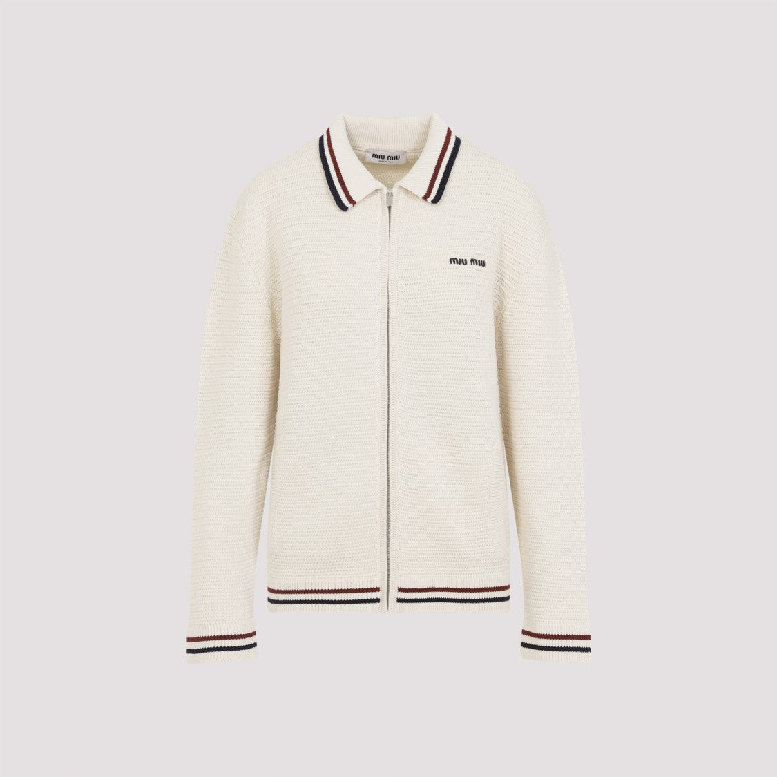 Miu Miu Beige Cotton Cardigan