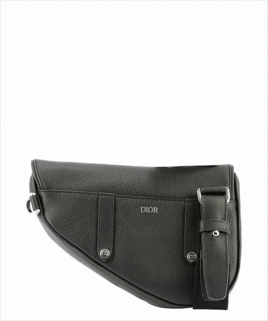 Christian Dior Saddle-Shaped Belt Bag In Textured Cowhide Leather
