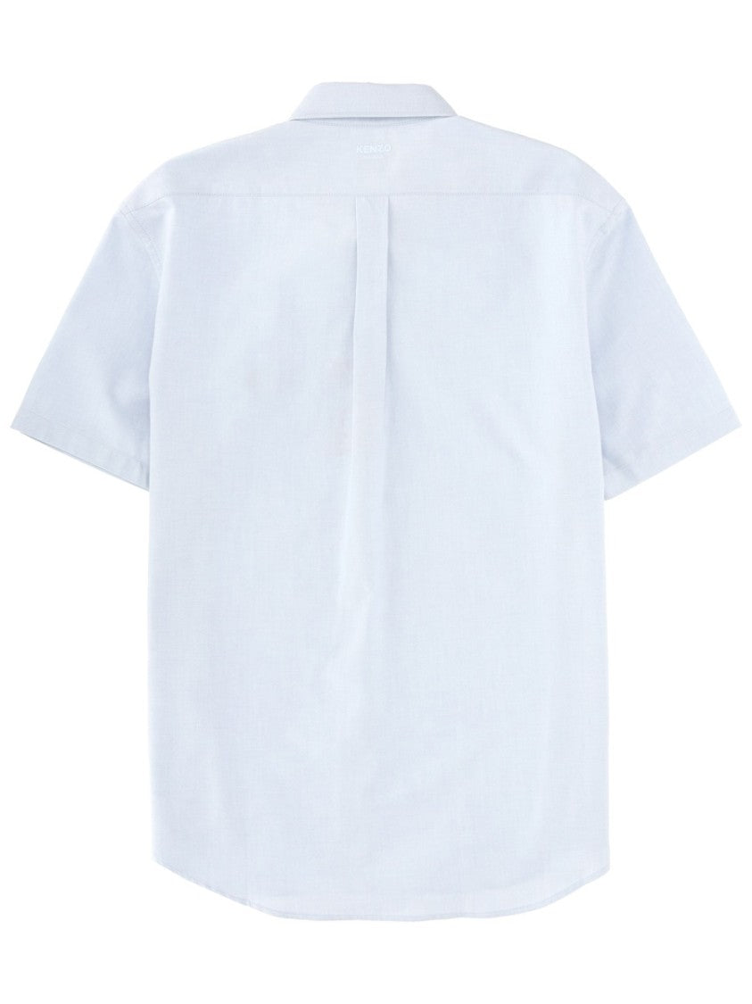 Kenzo Logo Cotton Button-Up Casual Shirt