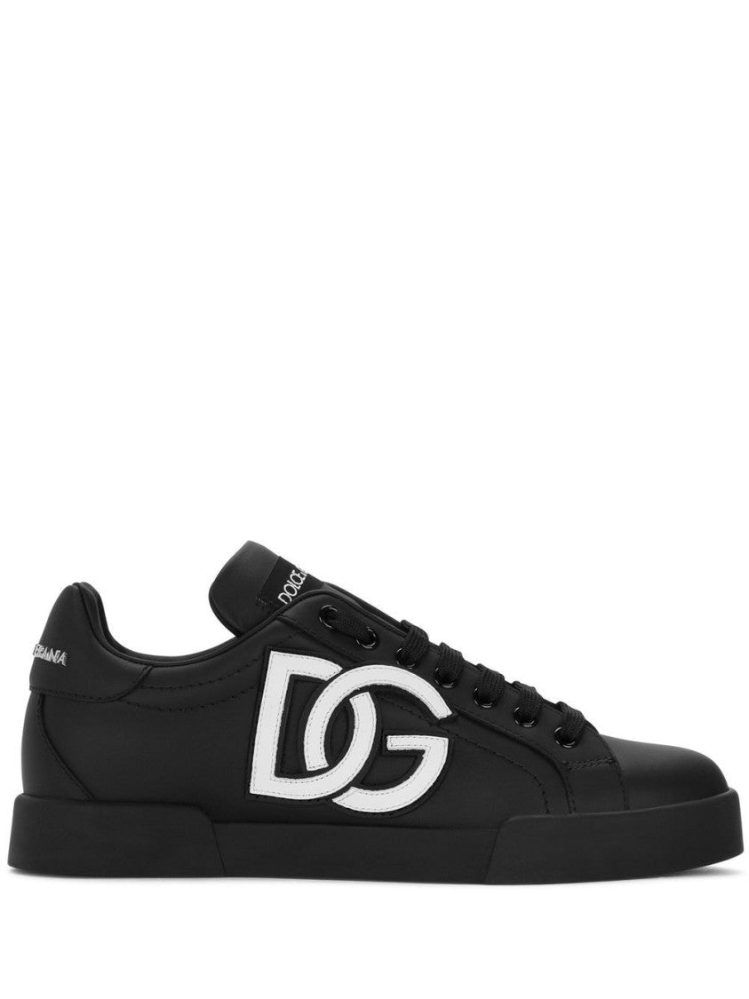 Dolce & Gabbana Low-Top Portofino Sneakers With Calfskin Leather