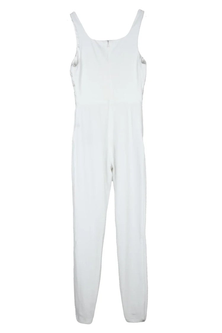 Elisabetta Franchi Velvet Jumpsuit - White