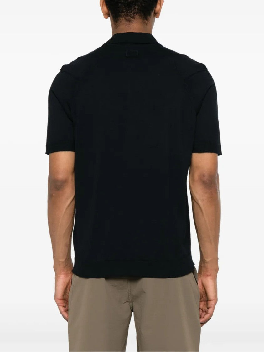 C.P. Company Midnight Blue Cotton Polo Shirt