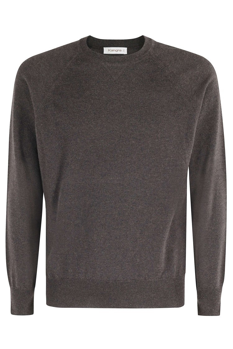 Kangra Kangra Long-Sleeve Crew Neck Sweater In Ebony