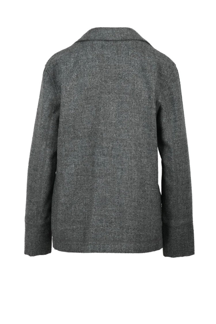 Emporio Armani Double-Breasted Jacket Acrylic Wool - Grey