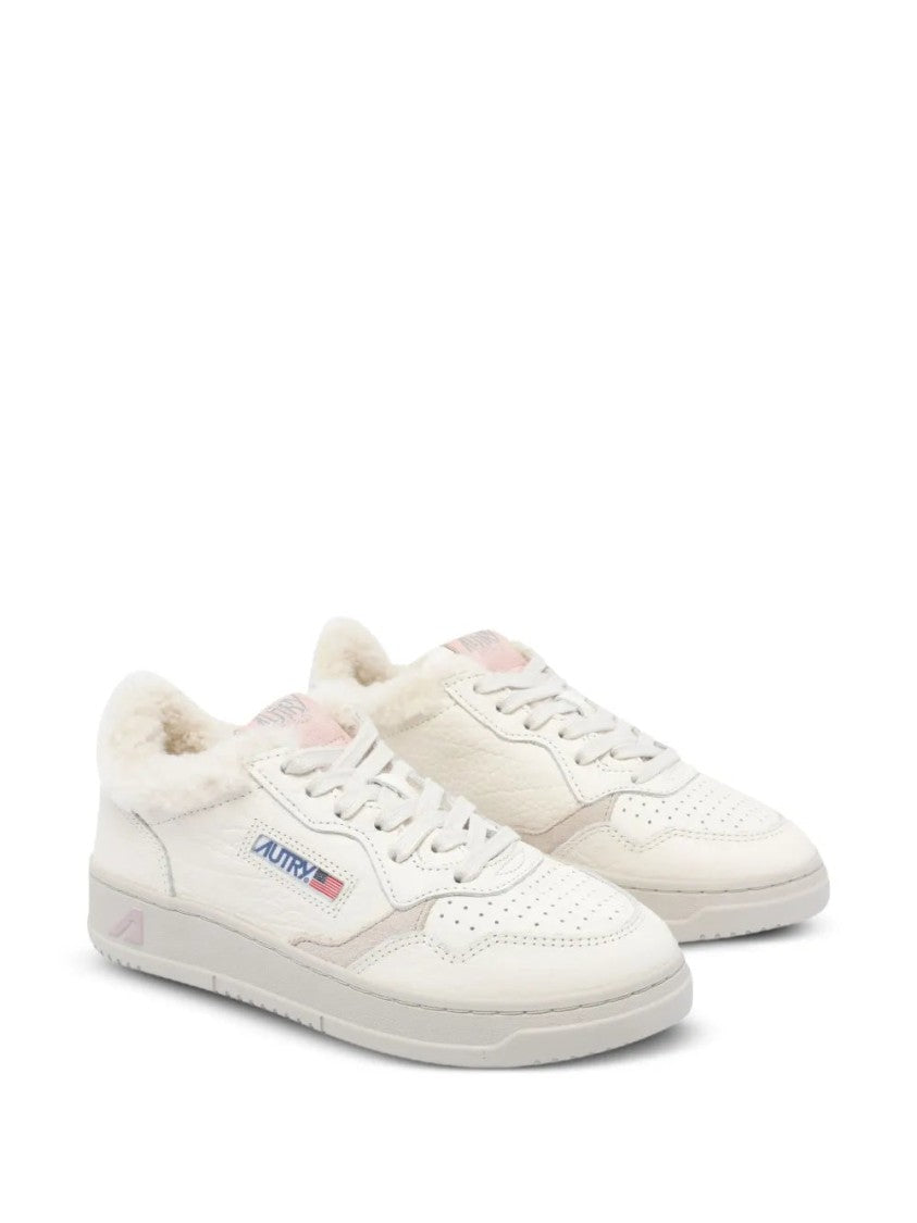 Autry Faux-Fur Medalist Sneakers