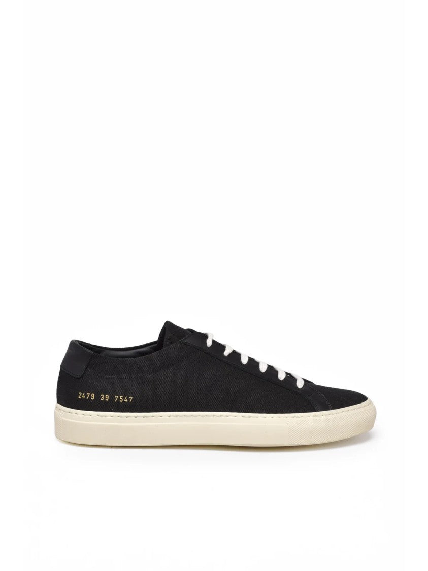 Woman By Common Projects Black Achilles Minimalist Canvas Low-Top Sneakers