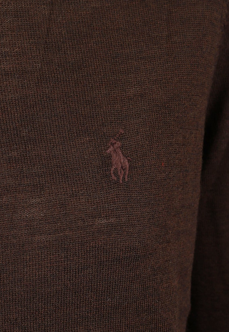Polo Ralph Lauren Brown Long-Sleeved Wool Turtleneck Sweater