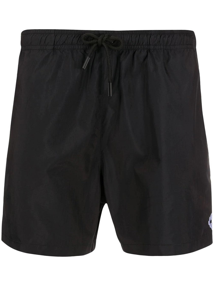 Marcelo Burlon Black Swimwear With Adjustable Drawstring