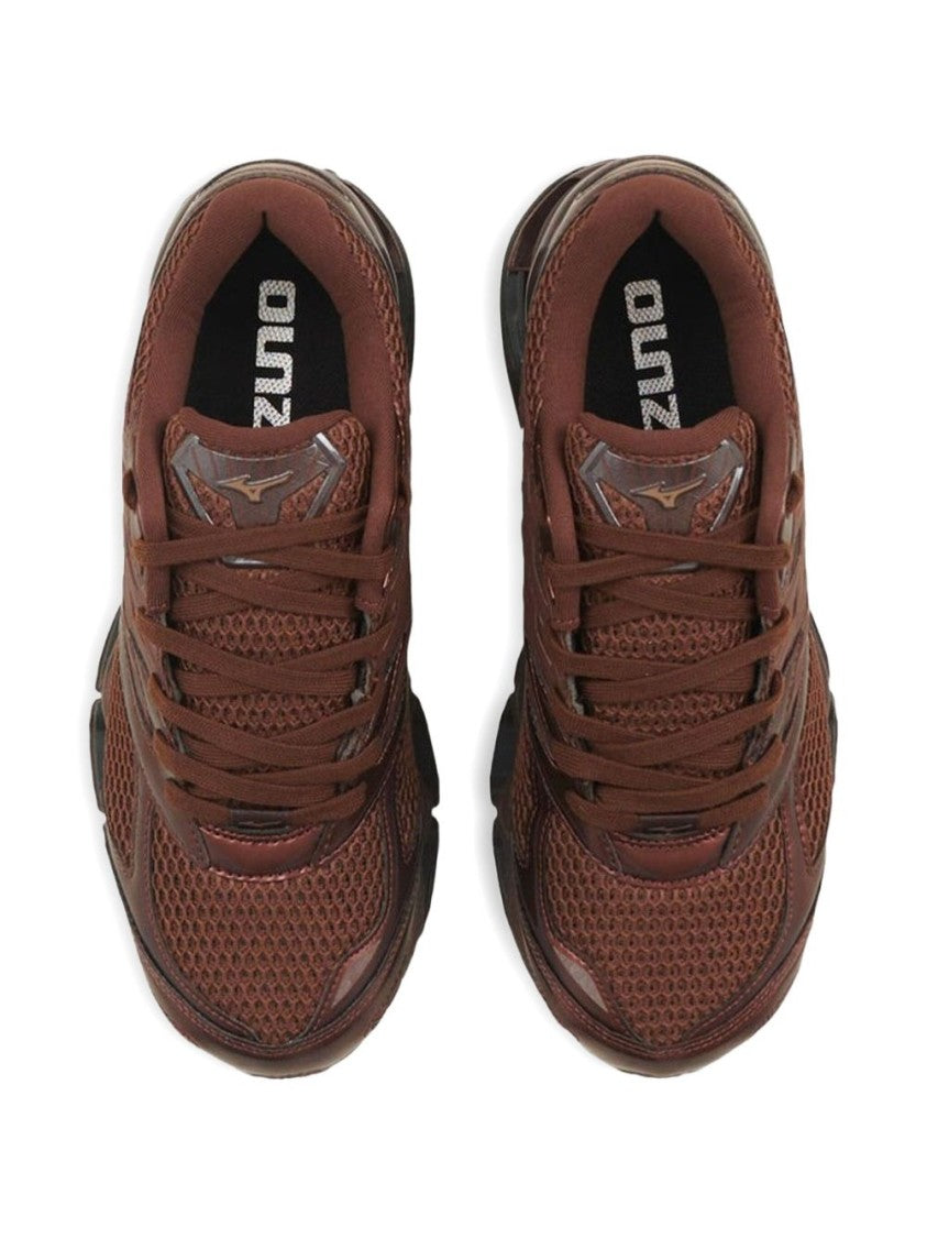 Mizuno Brown Mesh And Tpu Sneakers