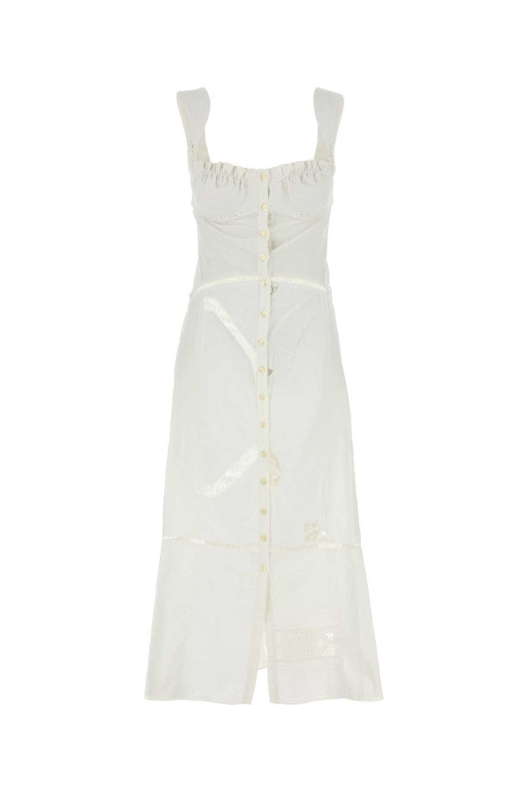 Marine Serre White Cotton Dress