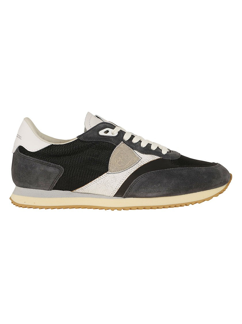 Philippe Model Black Suede And Leather Blend Philippe Model Sneakers