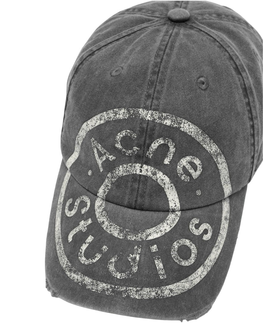 Acne Studios Vintage-Inspired Black Denim Baseball Cap
