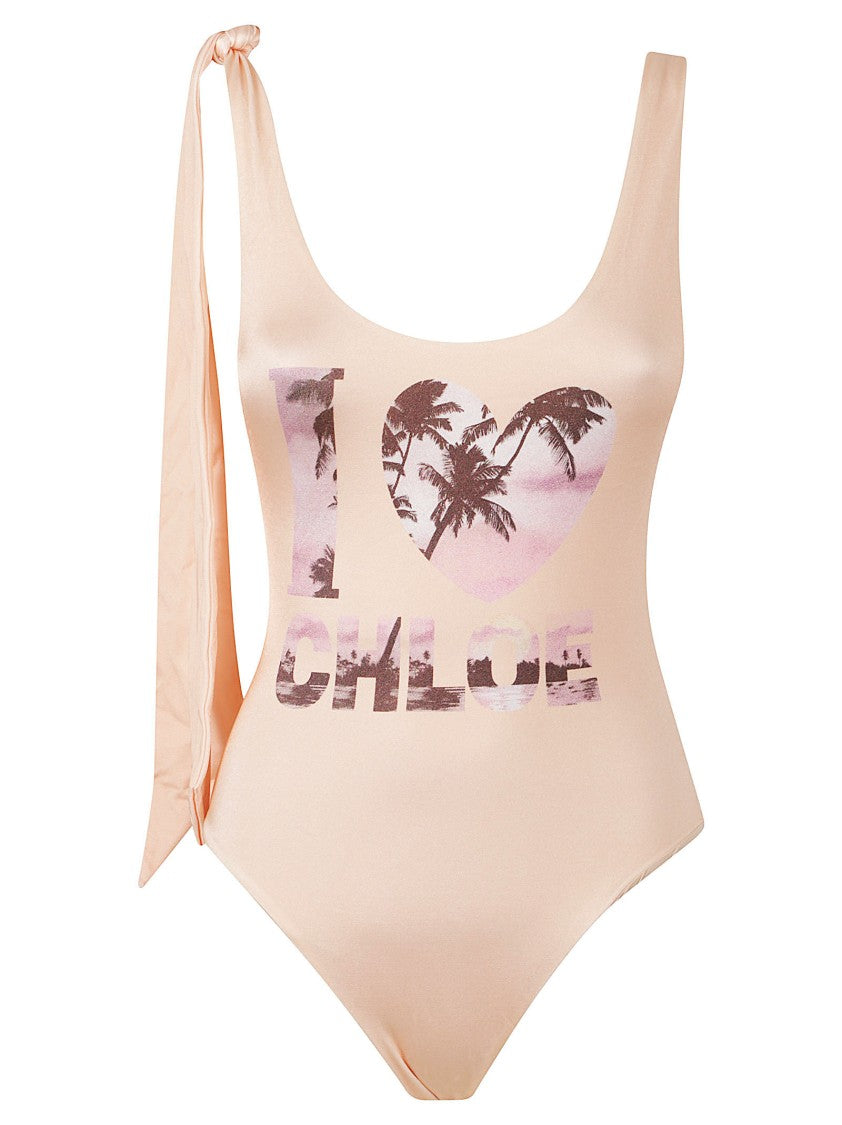 Chloé Multicolor Polyamide Parrot One-Piece Swimsuit