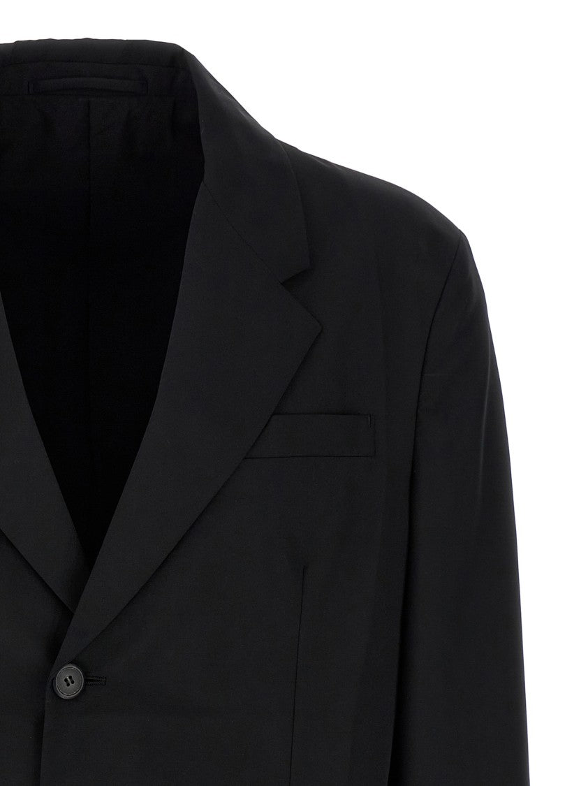 Prada Lightweight Wool Blend Single-Breasted Blazer With Mirror Lapels