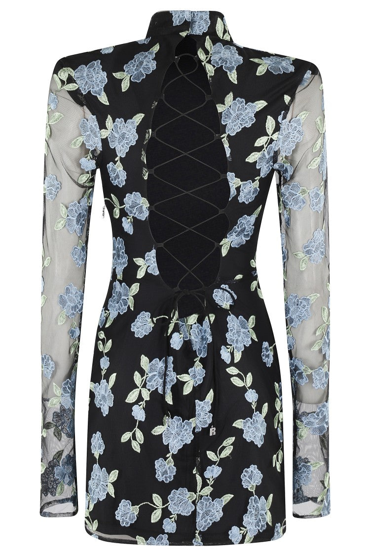 Rotate Mesh Mini Dress