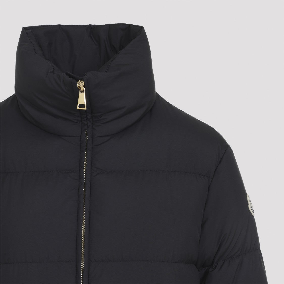 Moncler Padded Quilted Brossette Jacket With Stand-Up Collar