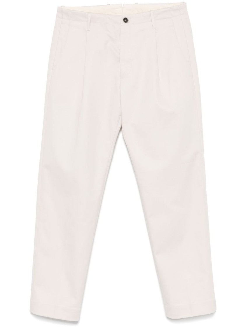 Nine In The Morning Light Beige Chino Pants With Functional Pockets