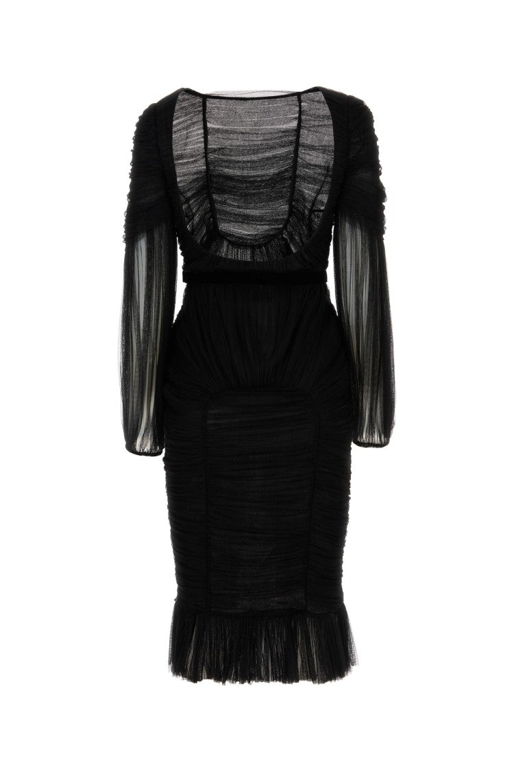 Tom Ford Fitted Mini Dress With Sheer Sleeves